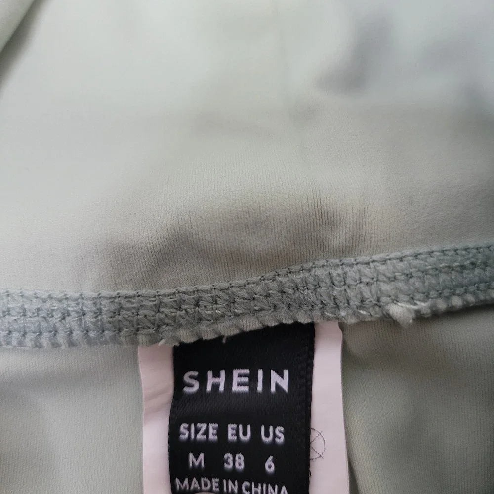 SHEIN Womens High Waist Yoga Leggings Sage‎ Green Size Medium